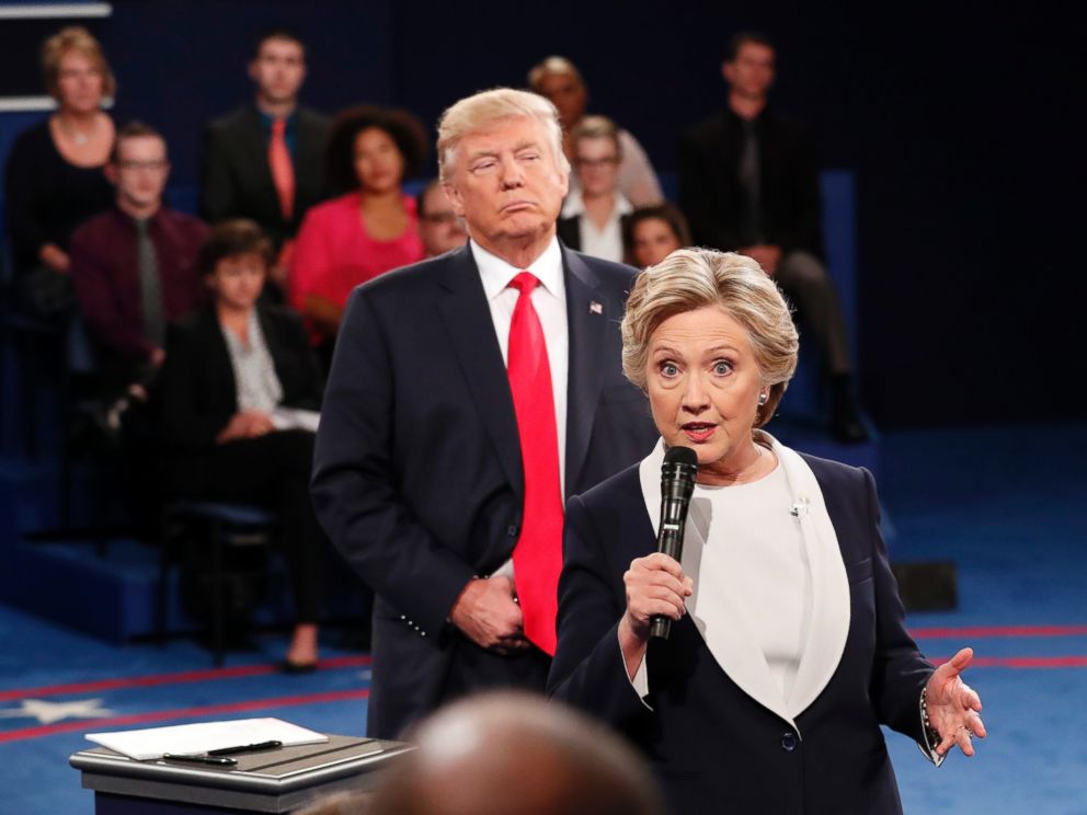 Clinton and Trump at the debates